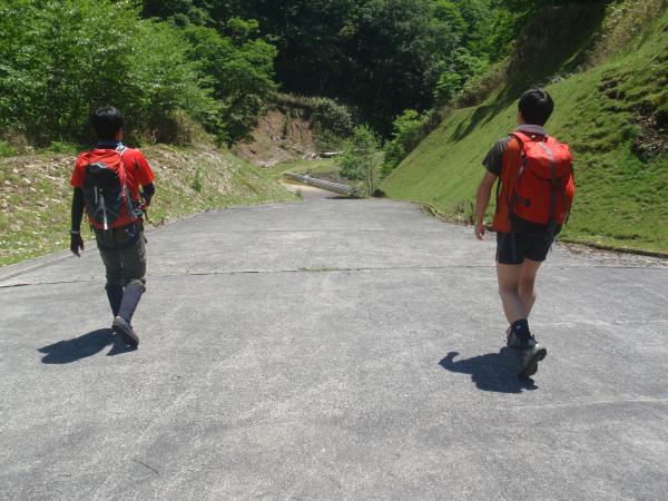 林道は沓切橋まで